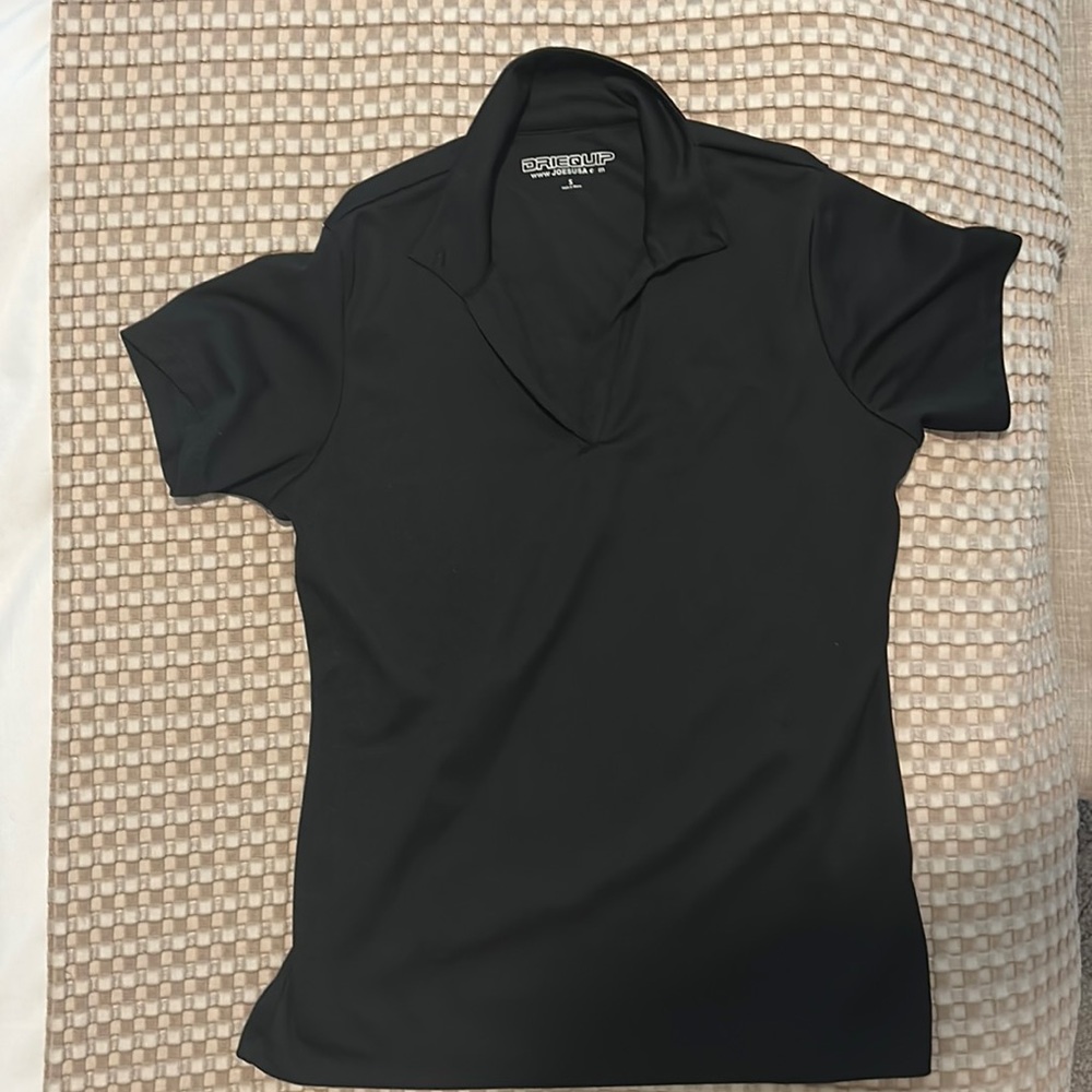 Black collared shirt- plain